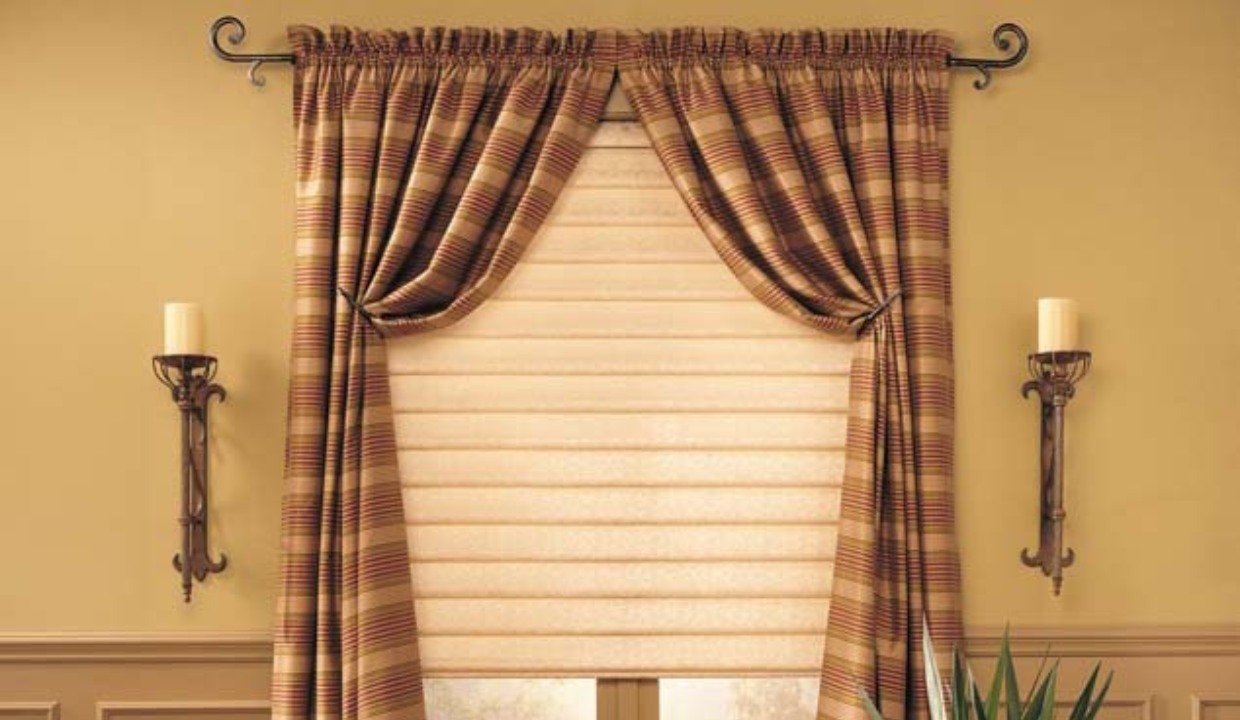 Window with valances and shades