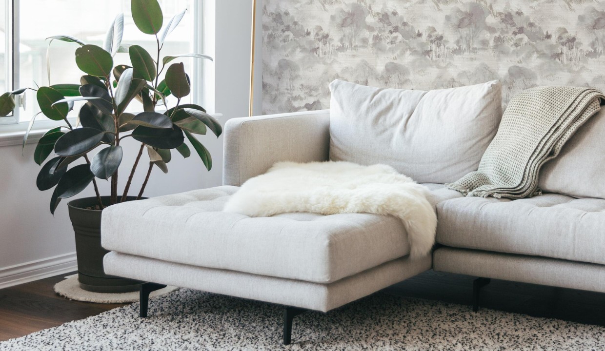 L-shape sofa in gray