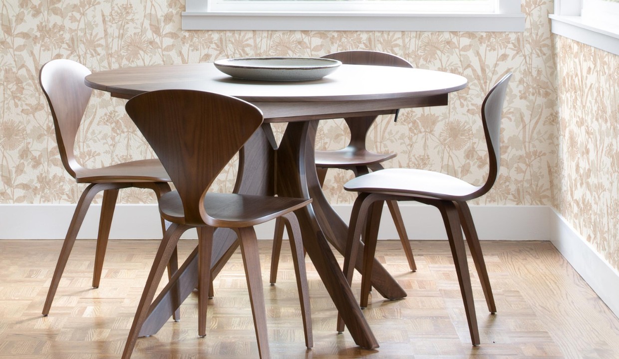 Wood ergonomic dining table chairs