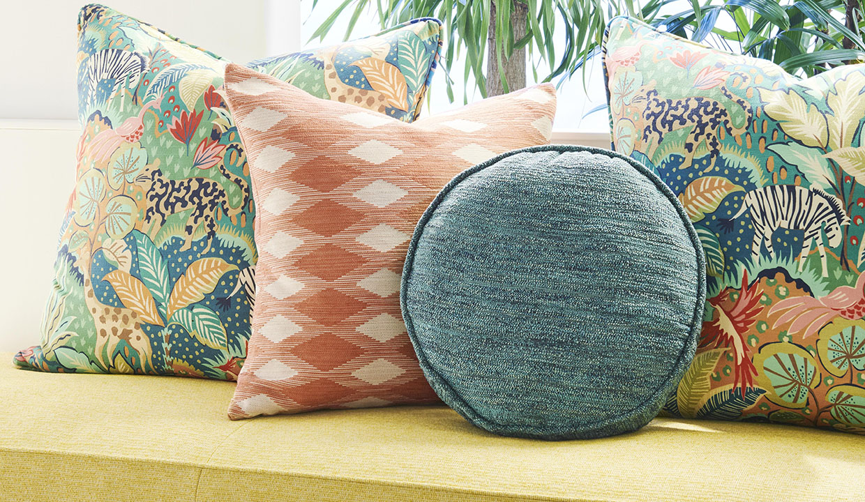 Outdoor pillows in custom shapes, sizes, patterns and designs