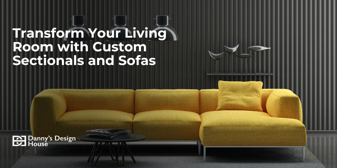 Custom sofa example with bright yellow sofa
